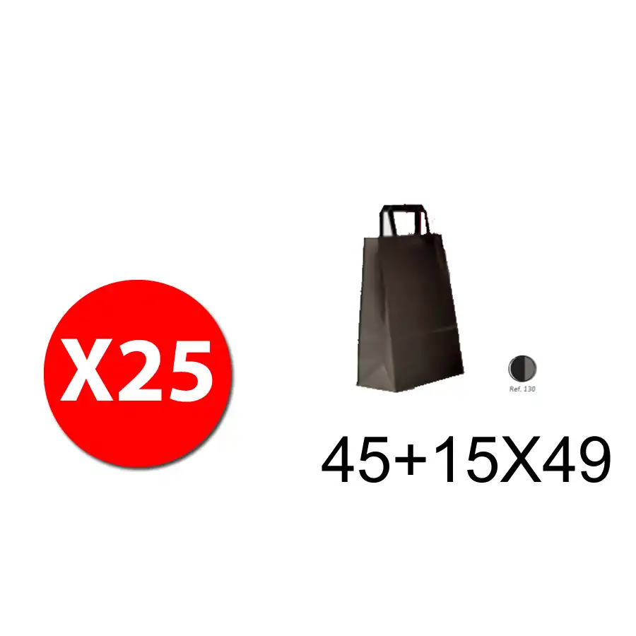 Carpad  SA450119BINP - Buste Bicolore - Nero - 45+15X49  - conf. 25 pz Carpad - 1