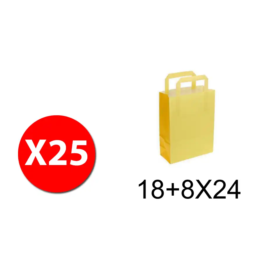 Carpad SA010119BGPP - Buste Bicolore - Giallo Polpelmo - 18+8X24  - conf. 25 pz Carpad - 1