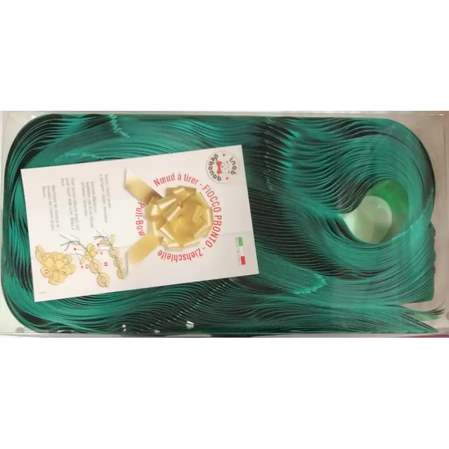 Nastro Verde Metallizzato Arricciabile Velox Lux Met decorazione regalo color 50mm  30 Pezzi Inab - 1