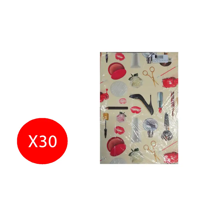Carta Regalo Festa Regalo Tema Fashion Fantasie Assortite 70x100cm 30 Fogli  Marpimar - 1