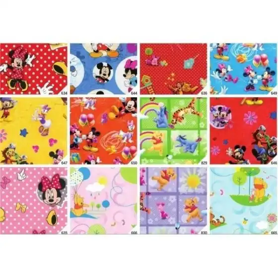 Rex Sadoch Rotolo Carta Regalo Feste Compleanno Eventi Walt Disney 70x200cm 4 Pezzi Fantasie Assortite Originale - 1