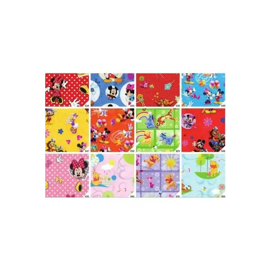 Rex Sadoch Rotolo Carta Regalo Feste Compleanno Eventi Walt Disney 70x200cm 4 Pezzi Fantasie Assortite Originale - 1