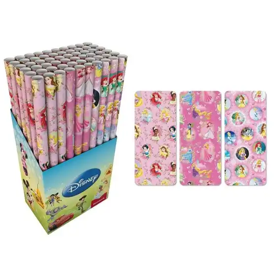 Astro AST3171 - Carta Regalo Feste Compleanno Eventi Principesse Disney 70x200cm 4 Pezzi Fantasie Assortite Originale - 2