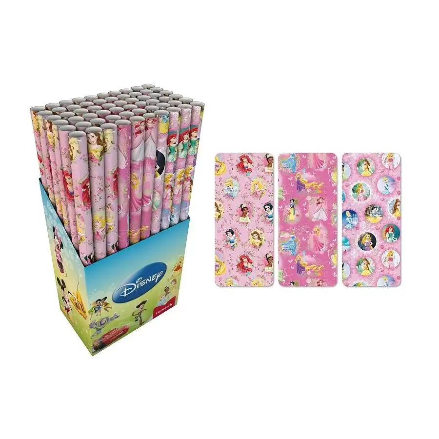 Astro AST3171 - Carta Regalo Feste Compleanno Eventi Principesse Disney 70x200cm 4 Pezzi Fantasie Assortite Originale - 2