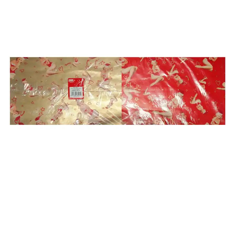 Carta Regalo Festa Tema Pin Up 2 Fantasie 70x100cm Espositore 24  Blister da 2 Fogli Fiorucci - 1