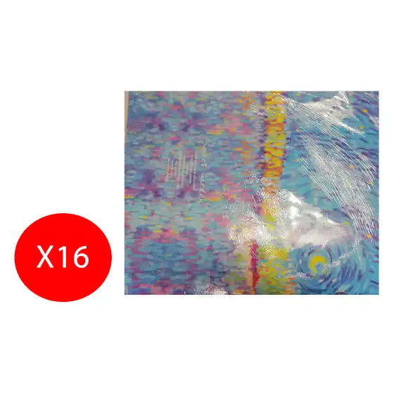 Mood Carta Regalo Festa Dipinto 2 Fantasie Gabbiani / Van Gogh 100x140cm Blister da 16 Fogli Originale - 2