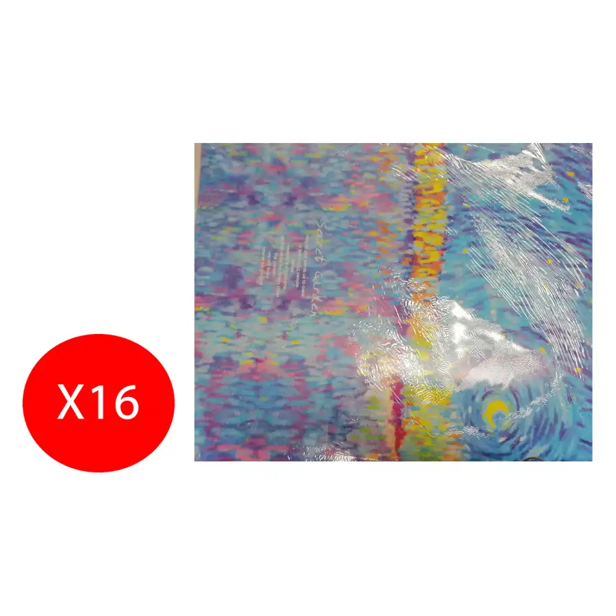 Mood Carta Regalo Festa Dipinto 2 Fantasie Gabbiani / Van Gogh 100x140cm Blister da 16 Fogli Originale - 2