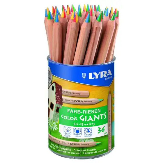 Lyra L3933365  Color Giants 4-color - Barattolo 36 pz Lyra - 3