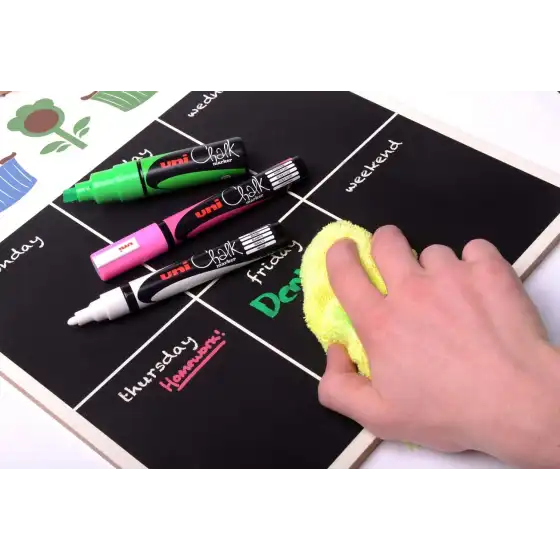 Osama - marker uni chalk - PWE-8K - 8,0mm - Punta scalpello - Rosso - 1 pz Osama - 2
