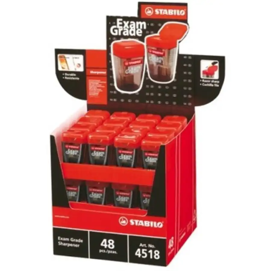 Temperamatite Exam Grade Grade Singolo Con Contenitore Espositore 48 pezzi Originale - 2