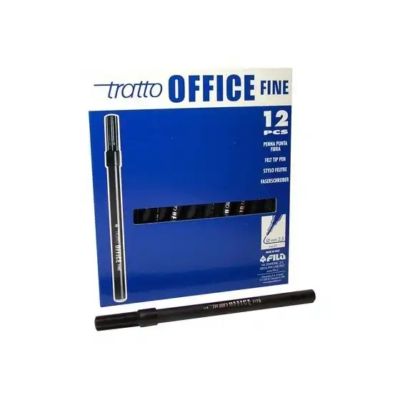 Fila 730503 - Marcatore Tratto Office Fine - 0,7mm - Nero - 48 pz Originale - 3