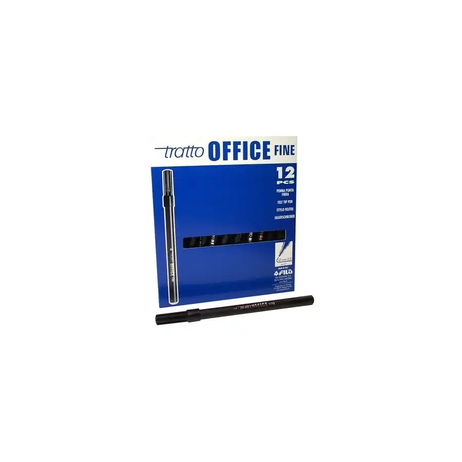 Fila 730503 - Marcatore Tratto Office Fine - 0,7mm - Nero - 48 pz Originale - 3