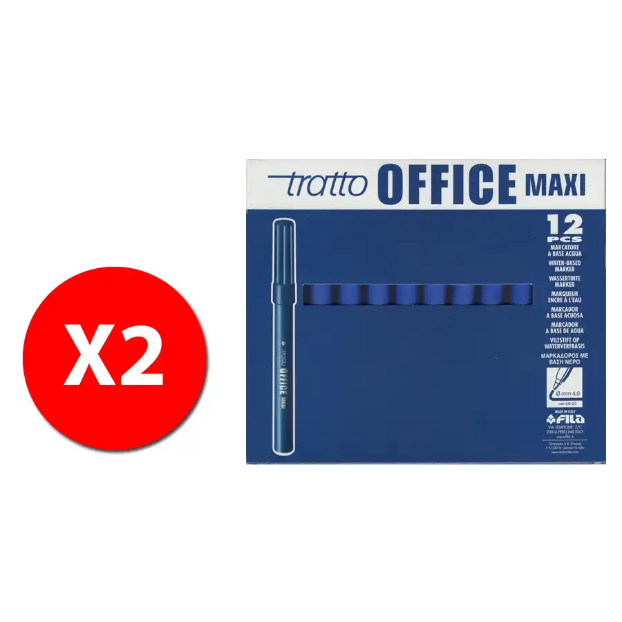 Fila 731601  - Marcatore Tratto Office Maxi - 4,0mm - Blu - 24  pz Originale - 4