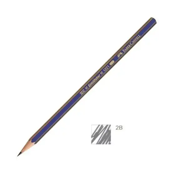 Faber Castell 112502  - Matita di grafite Goldfaber 1221 - 2B - Conf. 12 pz Faber Castell - 1