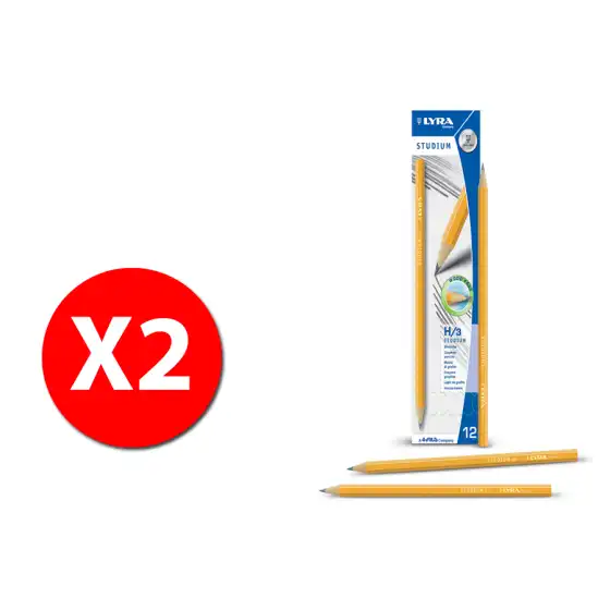 Lyra  L1270111 Matite Studium - H  -  Conf. 12 pz x 2 confezioni Originale - 1