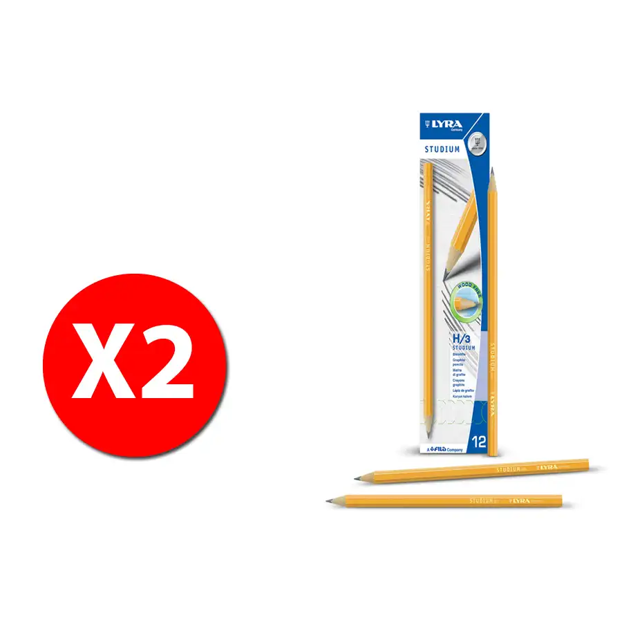 Lyra  L1270111 Matite Studium - H  -  Conf. 12 pz x 2 confezioni Originale - 1