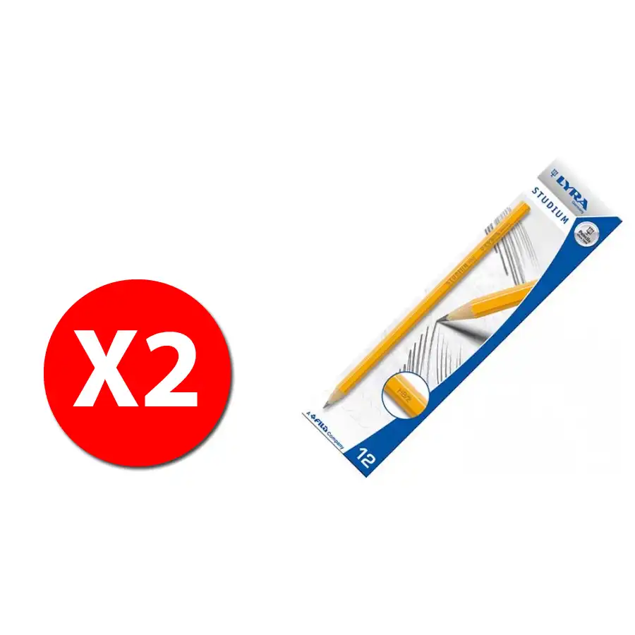 Lyra  L1270100 Matite Studium - HB  -  Conf. 12 pz x 2 confezioni Originale - 3