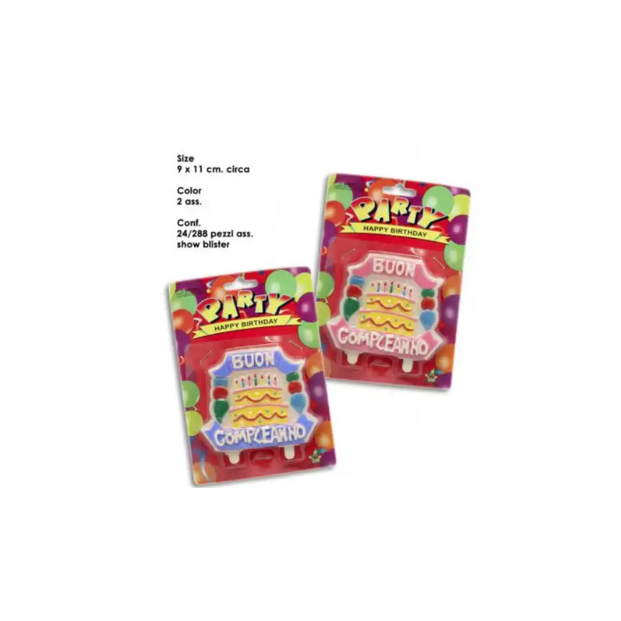 Mood ST2226 -  Candela scritta Buon Compleanno - 1pz Mood - 1