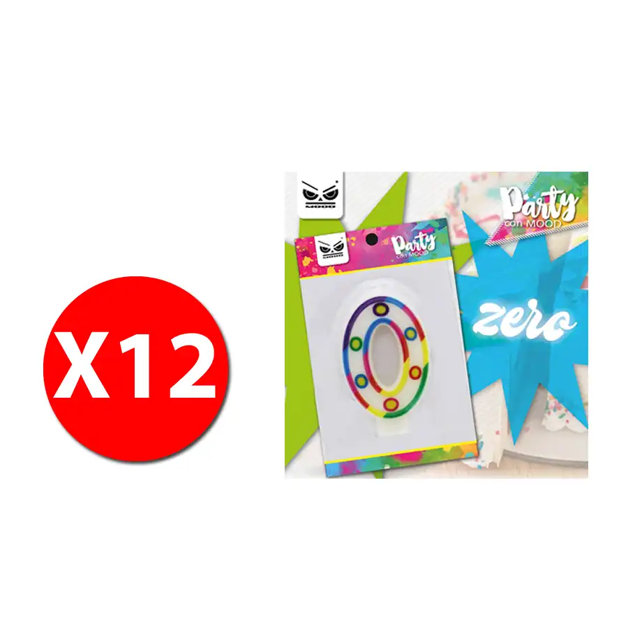 Mood ST4351 - Blister Candela numero 0 circus - 12 confezioni Mood - 1