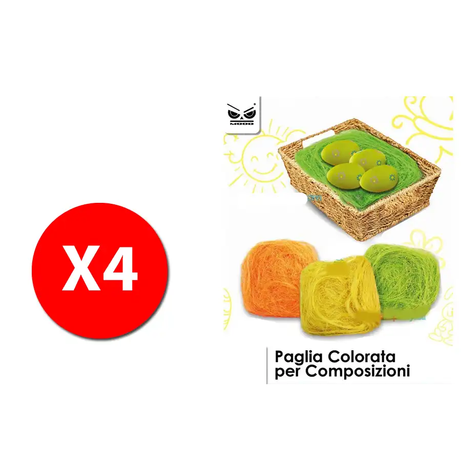 Mood ST3683 - Paglia decorativa colorata - Colori ass. - 4 pz Originale - 1