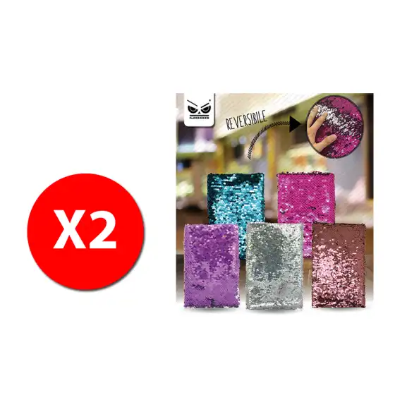 Mood ST4486 -  block notes  paillettes - colori assortiti - 2 pz Originale - 1