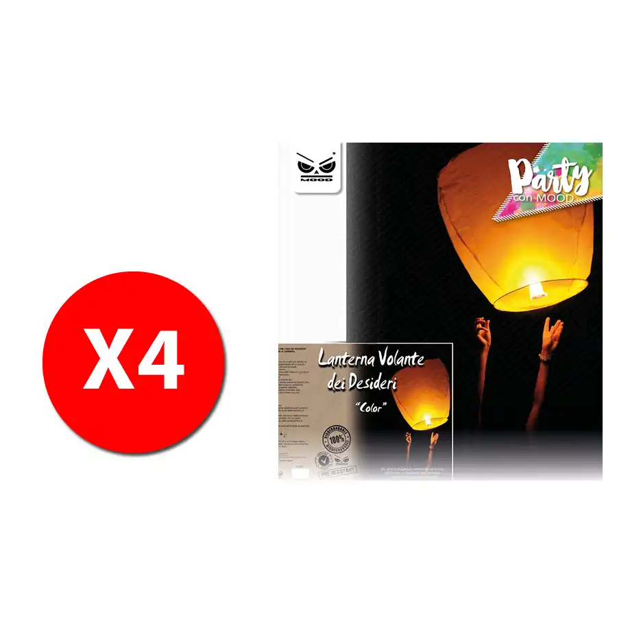 Mood ST3718 - Lanterna Volante dei desideri - Multicolor - 4 pz Originale - 1