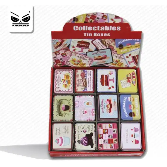 Mood ST3854 - Scatoline in metallo Cupcakes - Design Assortiti - 5 pz Originale - 1