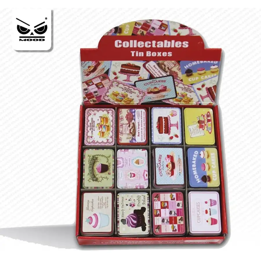 Mood ST3854 - Scatoline in metallo Cupcakes - Design Assortiti - 5 pz Originale - 1