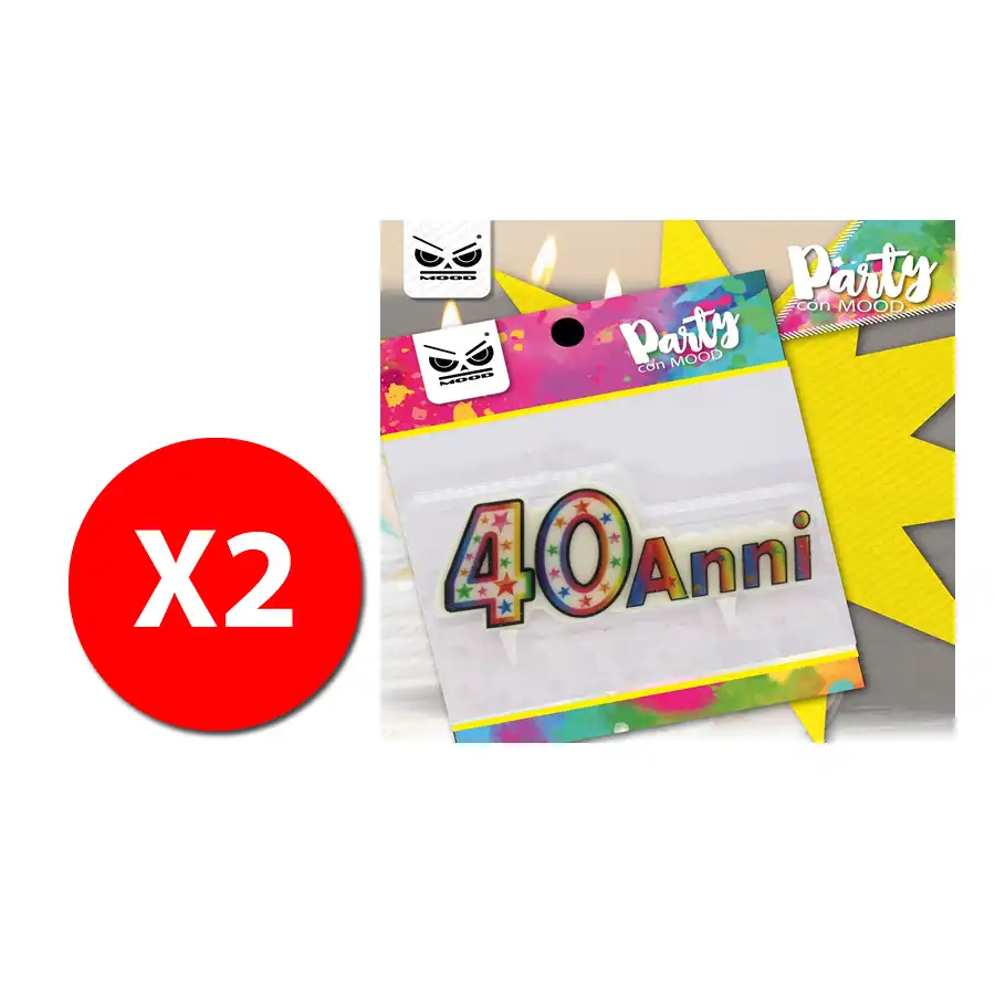 Mood ST4312 - Blister Candela 40 Anni Big - 2 pz Originale - 1