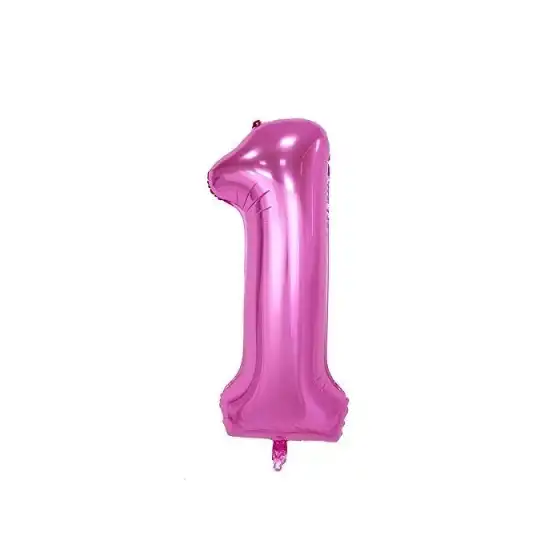 Mood ST4463 - Palloncino Metal Numero \"1\" - Rosa - 120cm Mood - 2