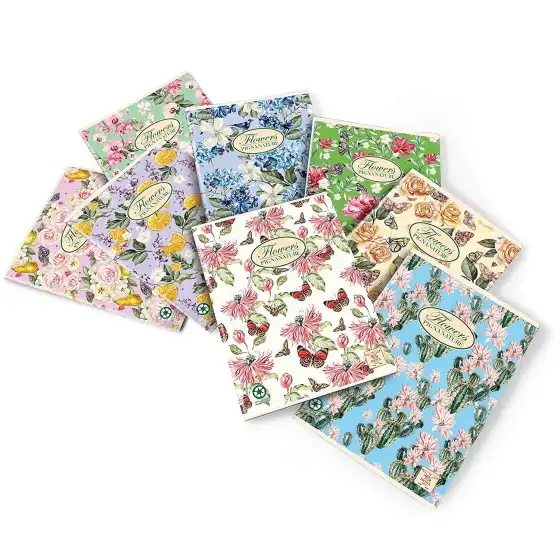 Maxi Notebook Flowers Pigna Nature 02088360C - A4 - C groove - Pack of 10 notebooks ass.