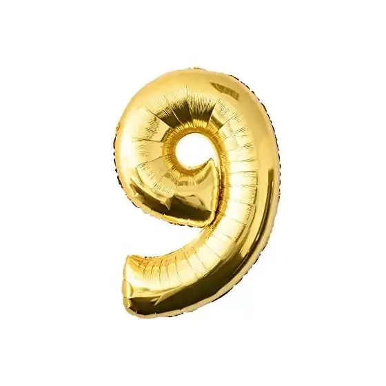 Mood ST4461- Palloncino Metal Numero \"9\" - oro - 120cm Mood - 2