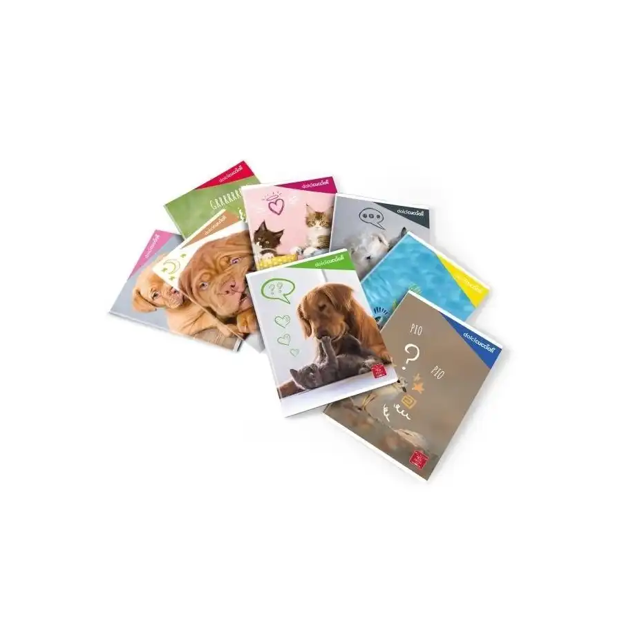 Maxi Quaderno Pigna Dolci Cuccioli 02299210Q - Rigatura Q - Confezione 10 quaderni ass. Pigna - 1
