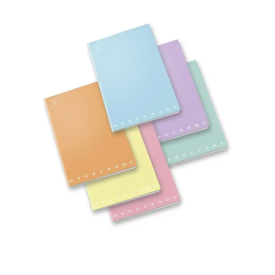 Maxi Quaderno Pigna Monocromo Pastel 02298900Q - Rigatura Q - Confezione 10 quaderni ass. Pigna - 1