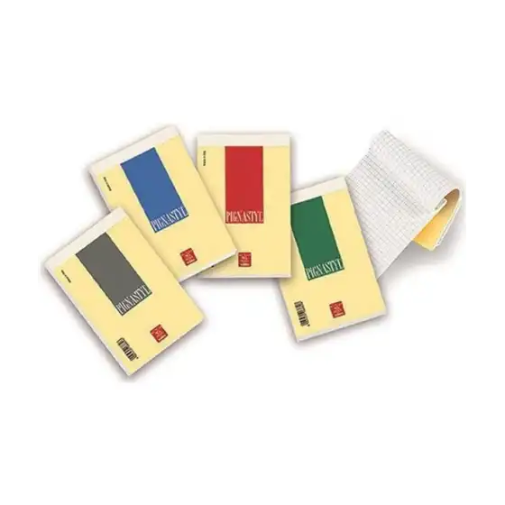 Blocchi Pigna Styl 02137465M - Formato A6 - Rigatura 5M - Colori ass. - Confezione 20 pz Pigna - 1