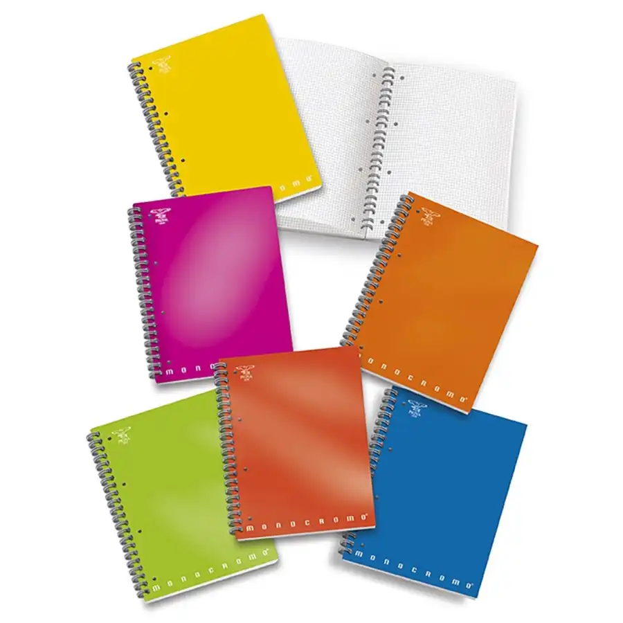 Maxi Skip Monocromo Quaderno Spiratalo 02155594M - Rigatura 4M - Formato A5 - Confezione 5 quaderni ass. Pigna - 3