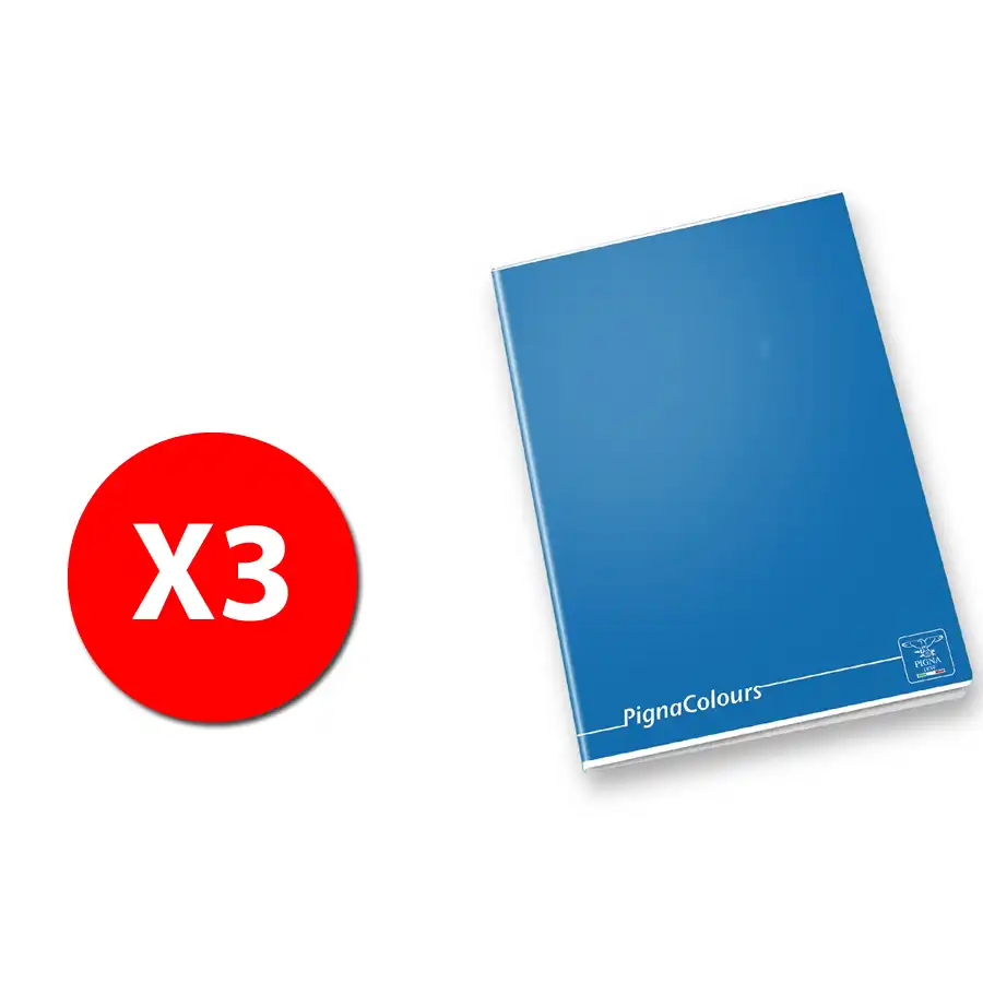 Maxi Cartonato Pigna Colours 021746710 - Rigatura 10M - Confezione 3 quaderni ass. Pigna - 2