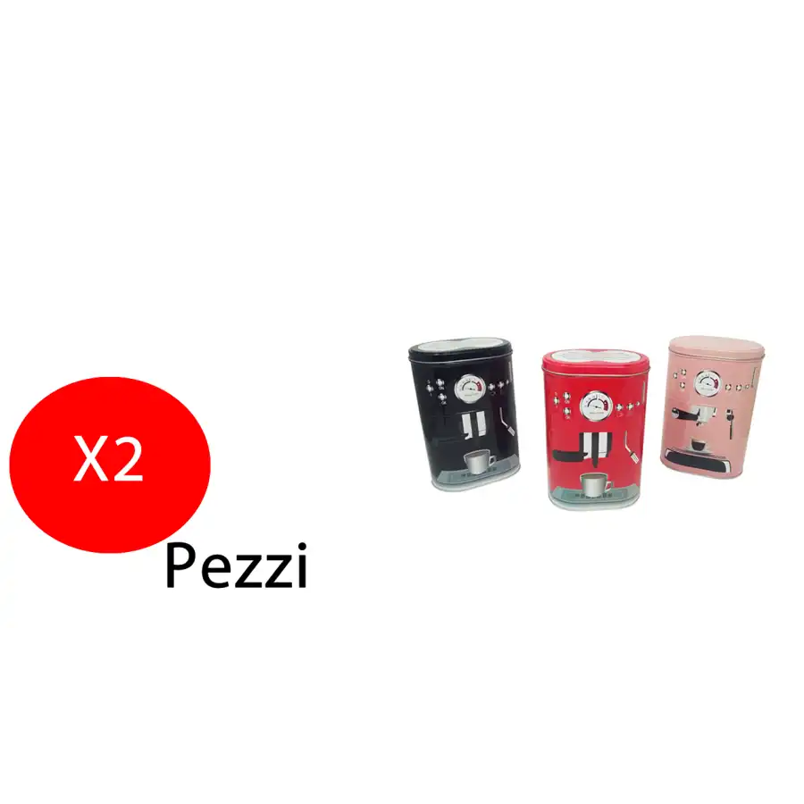 Contenitori Per Caffè in Latta 2 Pezzi Assortiti Mood - 1
