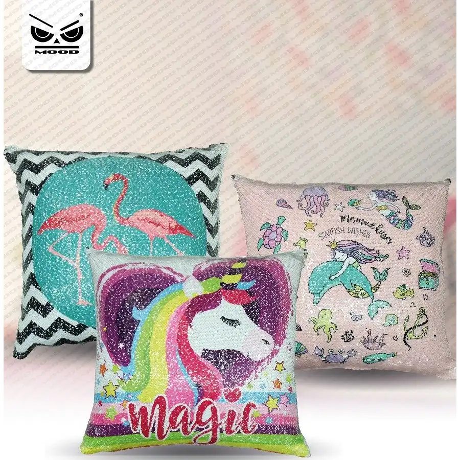 Cuscini Paillettes soft colorati modelli assortiti ST4635 Mood - 1