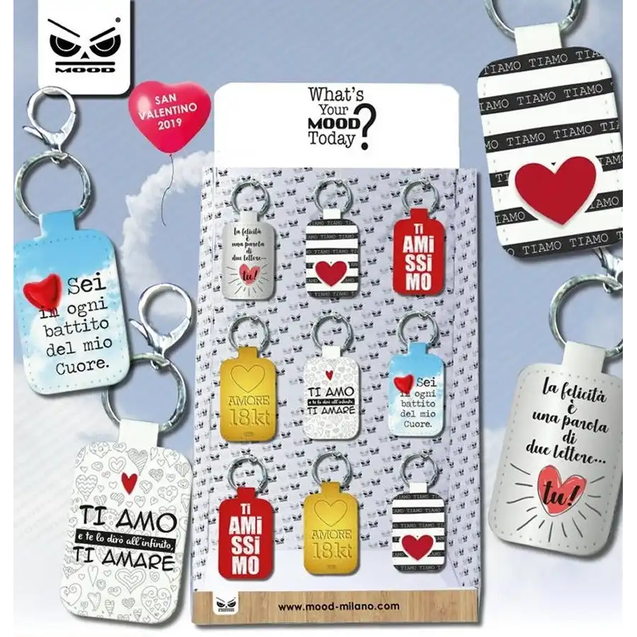 Mood Portachiavi Love Sentence VT110 4 Pezzi Modelli Assortiti Originale - 1