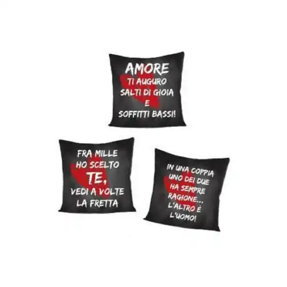 Cuscino San valentino Amore senza zucchero VT109 Modelli Assortiti Mood - 1