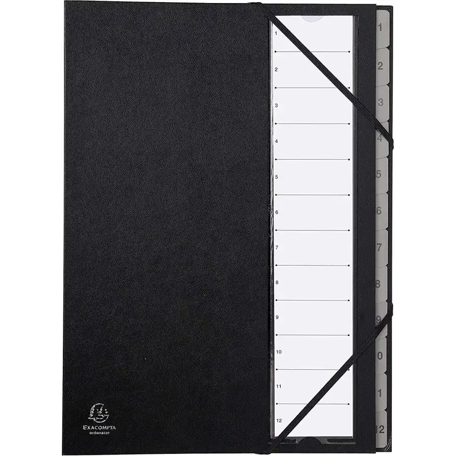 Libro Monitore 24x32.5 cm A-Z 12 tasti Con Elastico 56012E  EXACOMPTA SAS - 1