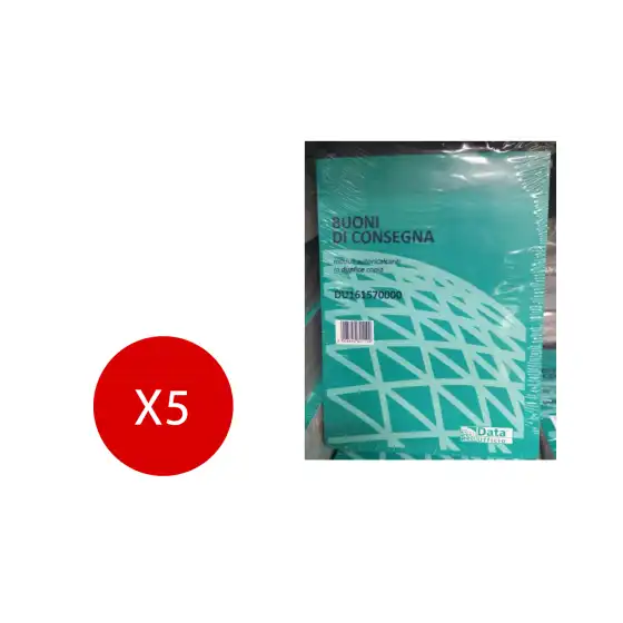 Data Ufficio Blocco Buoni Consegna  50x2 16,5X11,5 DU161570000 5 Pezzi Originale - 1