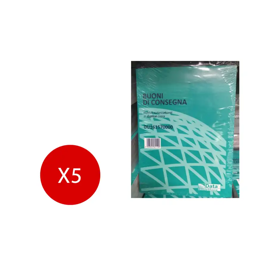 Data Ufficio Blocco Buoni Consegna  50x2 16,5X11,5 DU161570000 5 Pezzi Originale - 1