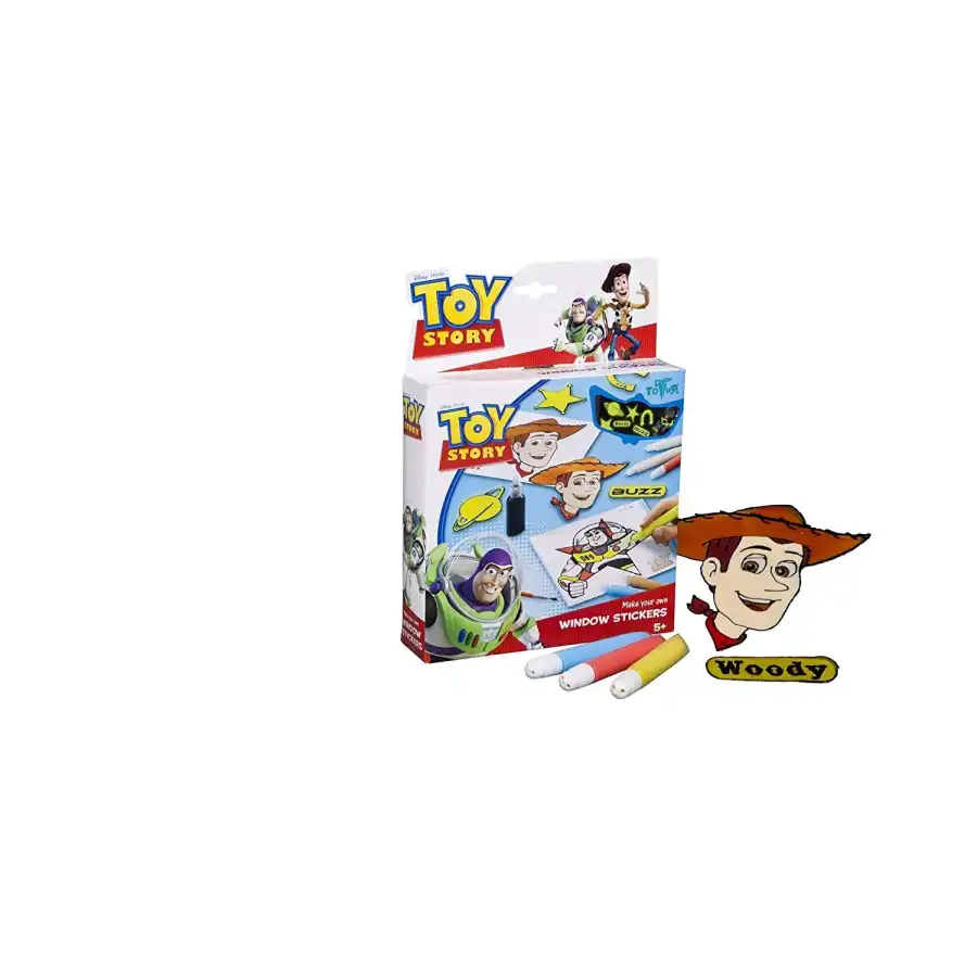 Toy Story Colori Crea i tuoi Adesivi Fluo per finestre Tm Essentials BV - 1