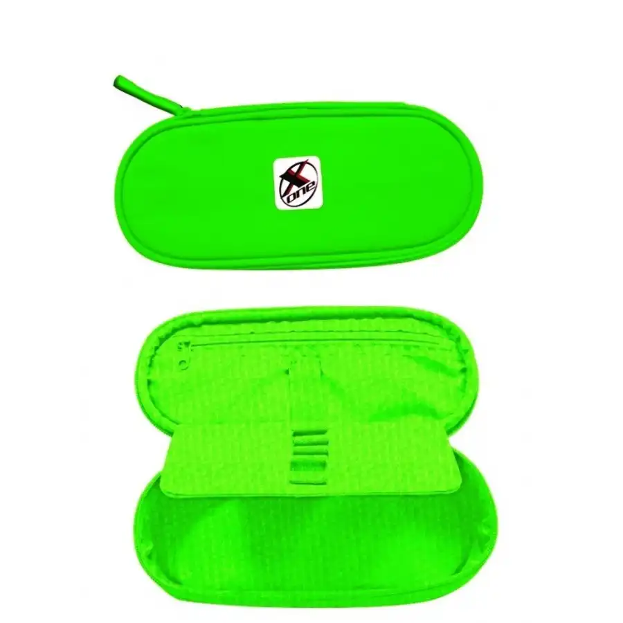 Astuccio Scuola Bustina Ovale Portapenne Tinta Unita XOne Verde Fluo NikOffice - 1