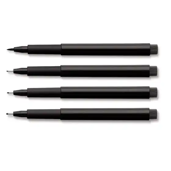 Faber Castell 167100 Penna China Pitt Artist Pen nero Set 4 ( S, F, M, B) Faber Castell - 1