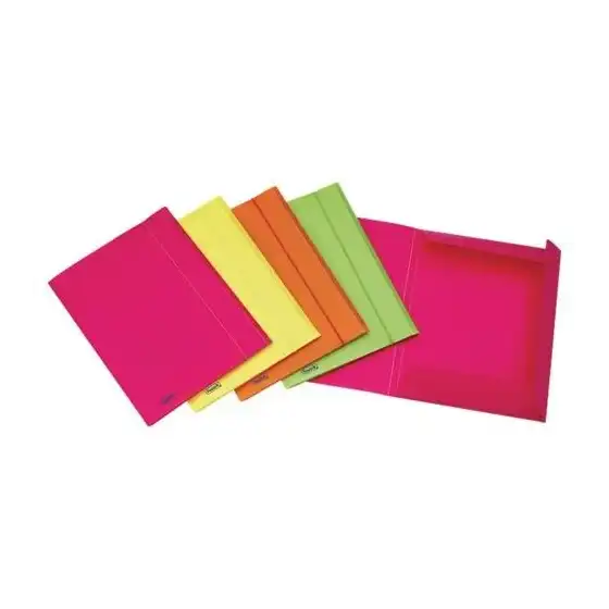 Cartellina Portadocumenti a 3 lembi con elastico colori neon assortiti Favorit - 1