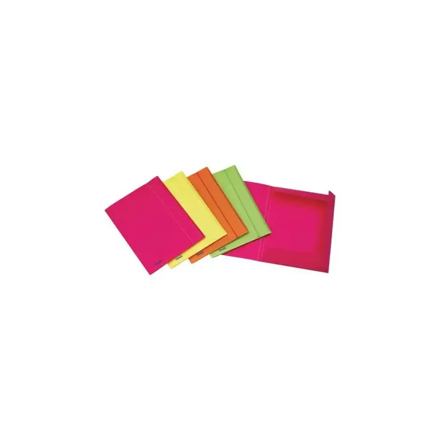 Cartellina Portadocumenti a 3 lembi con elastico colori neon assortiti Favorit - 1