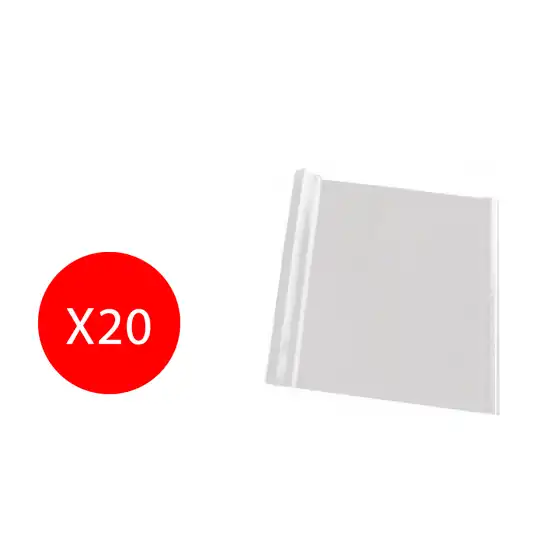 Cover Book Notebook in polypropylene plastic finglass Transparent 20 Pieces 15x21 Ri.Plast SRL - 1